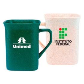Caneca Quadrada Eco Colors 250ml Personalizada com Logo