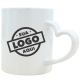 Caneca de Cerâmica Personalizada com Logo 325ml Alça Coração