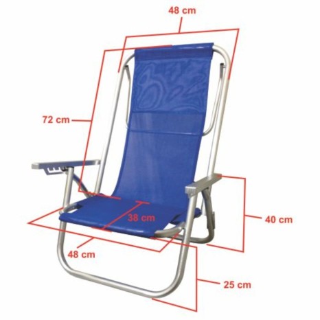 Cadeira de Praia Personalizada Modelo Preguiçosa