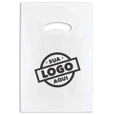 Sacola de Plástico Personalizada para Empresas com Alça Vazada