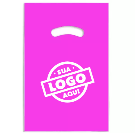 Sacola de Plástico Personalizada para Empresas com Alça Vazada