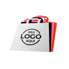 Sacola de Plástico Personalizada com Alça Fita