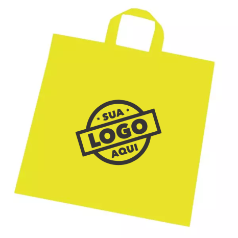 Sacola de Plástico Personalizada com Alça Fita