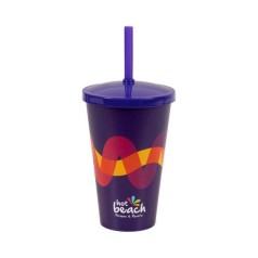 Copo Super Drink 550ml com Canudo Personalizado In Label para Empresas