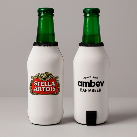 Porta Long Neck Personalizado para Empresas Com Velcro