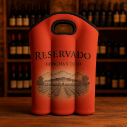 Porta Vinho Triplo Personalizado com Logo
