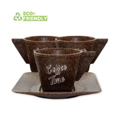 Xícara Ecológica com Pires 50ml Personalizada