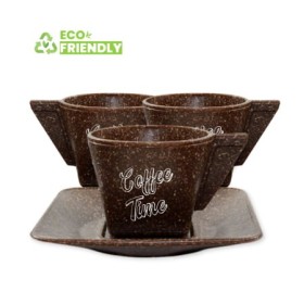 Xícara Ecológica com Pires 50ml Personalizada