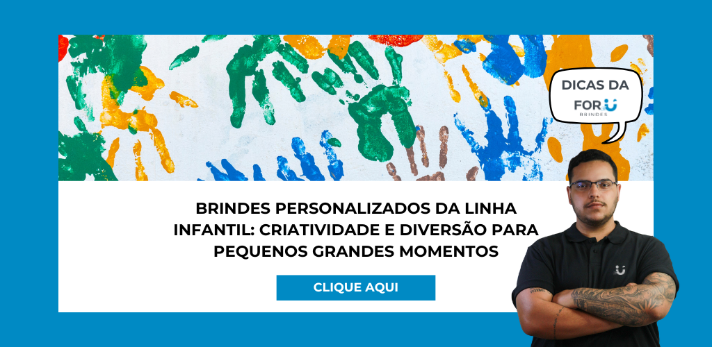 Brindes personalizados da linha infantil: criatividade e diversão para pequenos grandes momentos