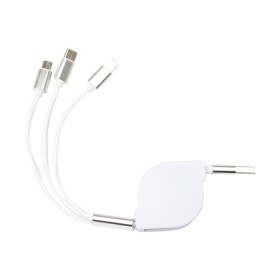 Cabo Usb Retrátil 3 em 1 Personalizado
