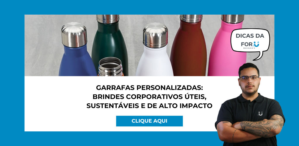 Garrafas personalizadas: brindes corporativos úteis, sustentáveis e de alto impacto