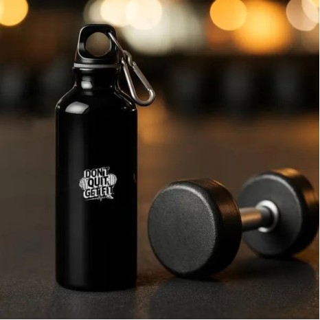 Squeeze em Alumínio Preto 500Ml Personalizado