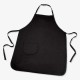 Avental com Bolso em Brim Preto Personalizado