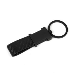 Chaveiro em Metal/Pu Preto Personalizado