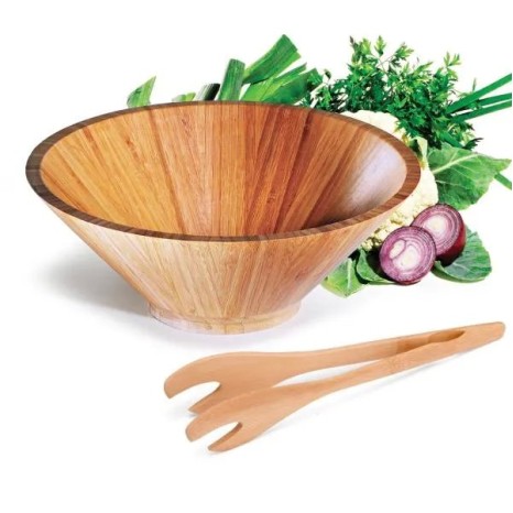 Kit para Salada em Bambu Pequim 3 L 2 Pçs Personalizado