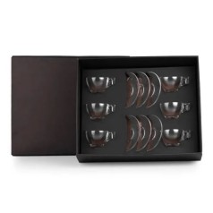 Jogo de Xícaras com Pires 90 Ml 12 Pçs Personalizado