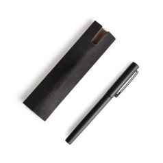 Caneta Roller em Alumínio com Tampa Preta Personalizada