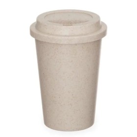 Copo em Fibra de Bambu com Tampa 450Ml Personalizado