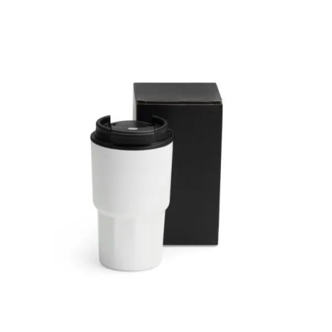 Copo Térmico em Aço Inox Branco 450 Ml Personalizado