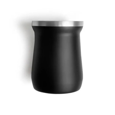 Cuia Térmica em Aço Inox Preto 300Ml Personalizado