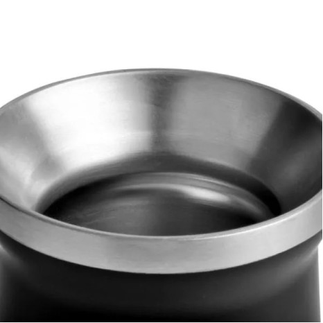 Cuia Térmica em Aço Inox Preto 300Ml Personalizado