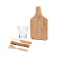 Kit para Caipirinha em Bambu / Madeira / Inox 0,35 L 5 Pçs Personalizado