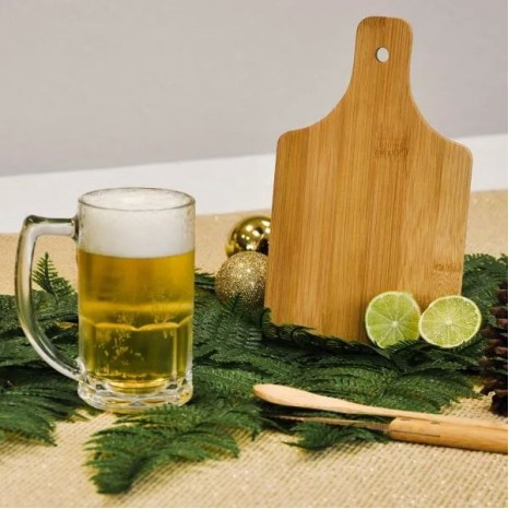 Kit para Caipirinha e Chopp em Bambu / Madeira- 4 Pçs Personalizado