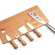 Conjunto para Queijo em Bambu / Madeira / Inox Oregon 6 Pçs Personalizado