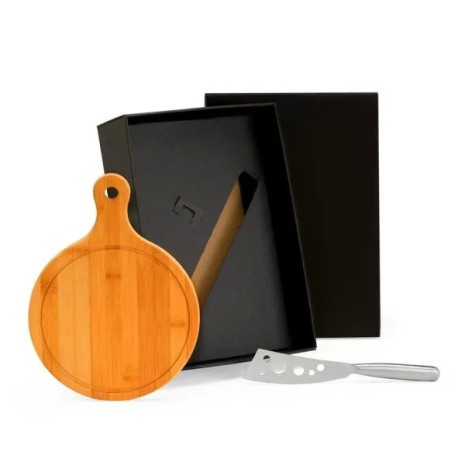 Kit para Queijo em Bambu / Inox 2 Pçs Personalizado