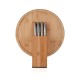 Conjunto para Queijo com Cepo em Bambu / Inox 6 Pçs Personalizado