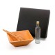 Kit para Salada com Garrafa Bambu / Vidro 3 Pçs Personalizado