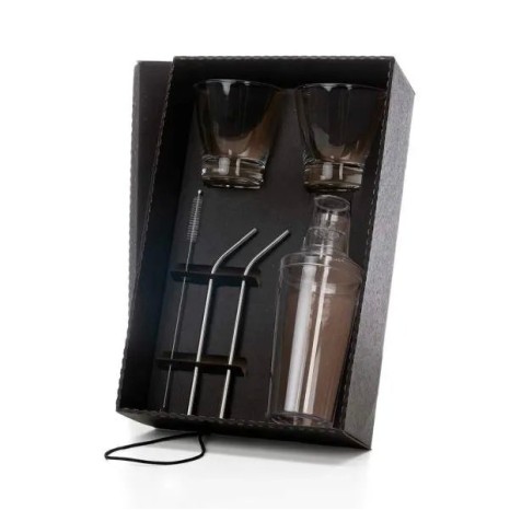 Kit para Drinks com Coqueteleira 6 Pçs Personalizado