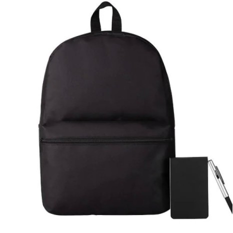 Conjunto Mochila, Bloco e Caneta 3 Pçs Personalizado