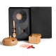 Kit Farinheira e Saleiro em Bambu 3 Pçs Personalizado
