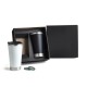 Kit de Copos Térmicos em Aço Inox 500Ml Preto / Branco 2 Pçs Personalizado