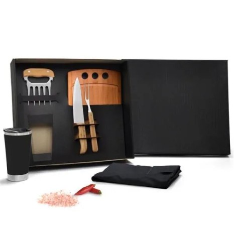 Kit para Churrasco com Copo Térmico 6 Pçs Personalizado