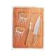 Kit para Churrasco em Bambu / Madeira / Inox 5 Pçs Personalizado