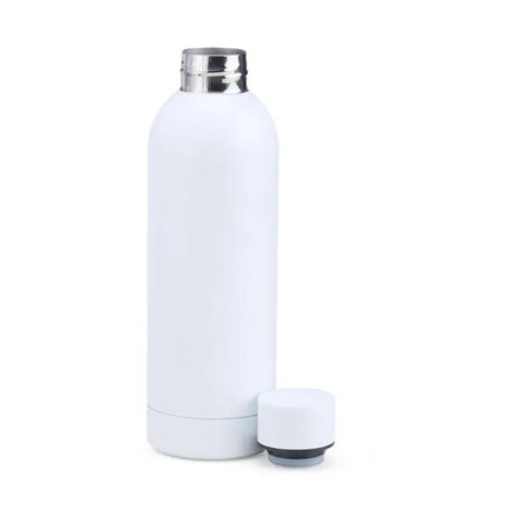 Kit Garrafa, Caderno e Caneta Branco 3 Pçs Personalizado