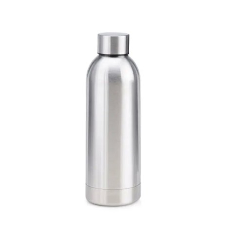 Kit Garrafa, Caderno e Caneta Cinza/Prata 3 Pçs Personalizado