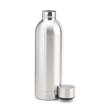 Kit Garrafa e Caneca Prata/Branco 2 Pçs Personalizado