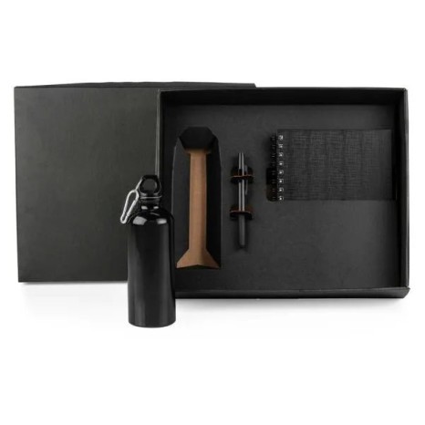 Kit com Squeeze, Caneta e Caderno 3 Pçs Personalizado