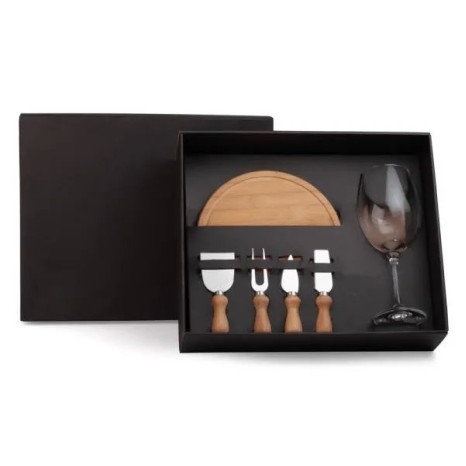 Conjunto Taça, Tábua e Utensílios 6 Peças Personalizado