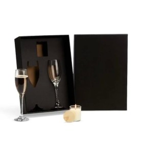 Kit Taças e Vela Aromatizada 3 Pçs Personalizado