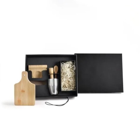 Kit para Caipirinha em Bambu 6 Pçs Personalizado
