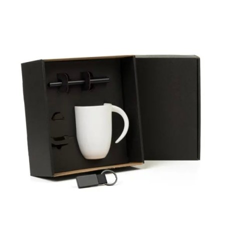 Kit Caneca, Caneta e Chaveiro 3 Pçs Personalizado