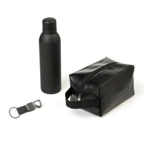 Kit Necessaire, Garrafa e Chaveiro 3 Pçs Personalizado