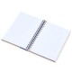 Caderno Pautado com Wire-O 23X18cm Bege/Azul Personalizado