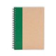 Caderno Pautado com Wire-O 23X18cm Bege/Verde Personalizado