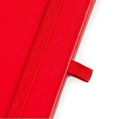 Caderneta com Pauta Vermelho 14X21 cm Personalizada