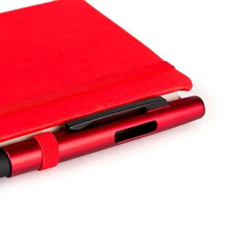 Caderneta com Pauta Vermelho 14X21 cm Personalizada